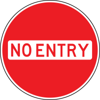 No Entry sign