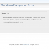 Student dropped out of class in Turnitin - error message